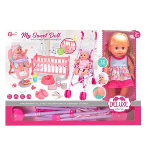 BABY DELUXE Кукла с количка и аксесоари 