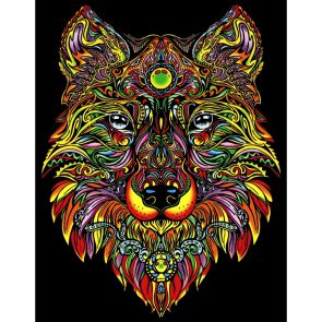 ColorVelvet Картина за оцветяване - вълк