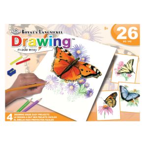 Royal Рисуване по номера 26 ч. 4 картини пеперуди