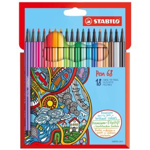 Stabilo Комплект флумастери Pen 68 18 цвята
