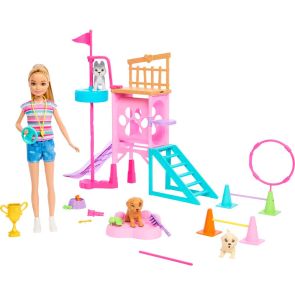 Barbie® Кукла с кученца и площадка за игра Barbie and Stacie to the Rescue
