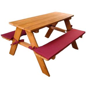 GINGER HOME Дървена маса с пейки 
