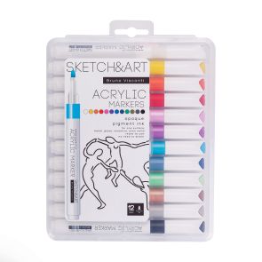 Bruno VIisconti Акрилни маркери Sketch&Art 12 цвята