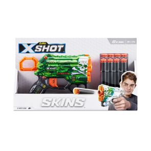 X Shot SKINS Мини бластер с 8 меки стрели Menace