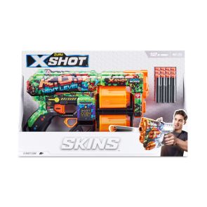 X Shot SKINS Бластер с барабани с 12 меки стрели Dread 36517