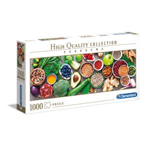 CLEMENTONI 1000ч. Пъзел High Quality Collection Panorama Здравословни зеленчуци
