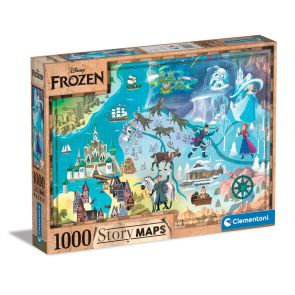 CLEMENTONI 1000ч. Пъзел Disney Story Maps Frozen
