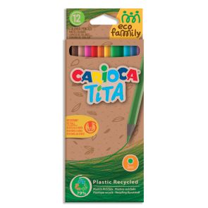 CARIOCA Цветни моливи Tita Eco Family 12 цвята 43097