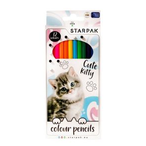STARPAK цветни моливи 12 бр. Коте