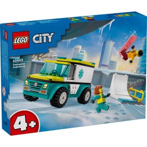 LEGO CITY Линейка за спешна помощ и сноубордист 60403
