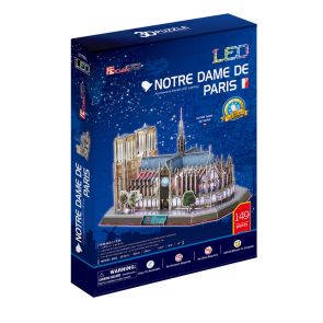 CubicFun 3D Пъзел с LED светлини NOTRE DAME De PARIS L173h