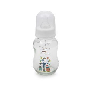 CANGAROO Стъклено шише с широко гърло със силиконов биберон 240 мл. 0+