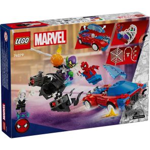 LEGO SUPER HEROES Състезателната кола на Спайдърмен с Венъм и Зеления гоблин 76279