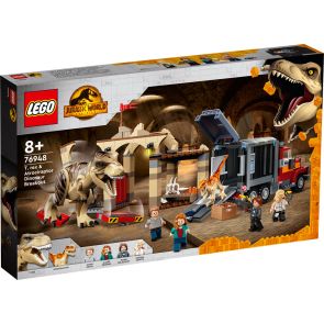 LEGO Jurassic World Бягство на тиранозавър рекс и атросираптор 76948
