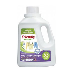 Friendly Organic Концентриран гел за пране на бебешки дрехи с омекотител Лавандула - 1.57л