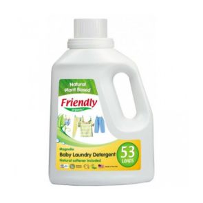 Friendly Organic Концентриран гел за пране на бебешки дрехи с омекотител Магнолия - 1.57л