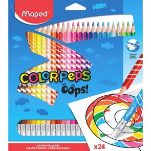 Арго Maped Color'Peps Oops Цветни моливи изтриваеми 24 цвята