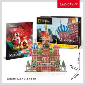 CubicFun Пъзел 3D National Geographic St. Basil's Cathedral (Russia) 224ч.
