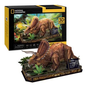 CubicFun Пъзел 3D National Geographic Triceratops 44ч.