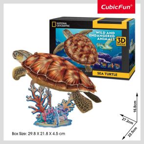 CubicFun Пъзел 3D National Geographic Морска Костенурка 31ч.