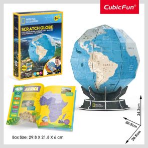 CubicFun Пъзел 3D  National Geographic Глобус с изтриване 32ч.