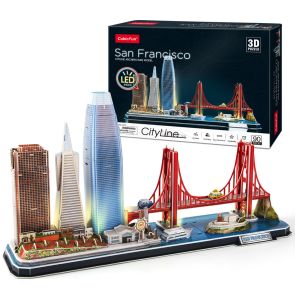 CubicFun Пъзел 3D Cityline San Francisco 90ч. с LED светлини