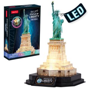 CubicFun Пъзел 3D Statue of Liberty New York Night Edition с LED светлини 