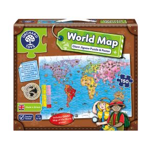 ORCHARD Пъзел 150 части и плакат Световна карта