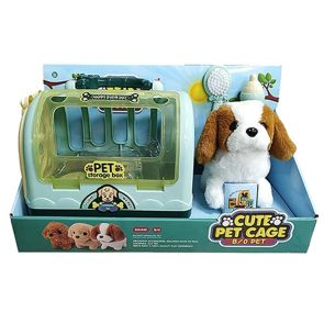 Ходещо кученце Cute Pet Cage с принадлежности и зелена чанта