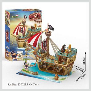 CubicFun Пъзел 3D Кораб Pirate Treasure Ship 157ч.