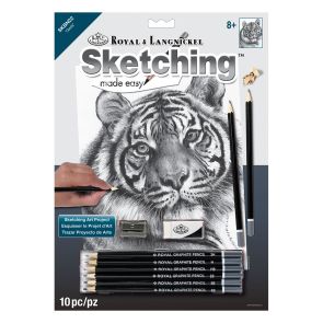 Royal Комплект за рисуване с моливи графика Тигър
