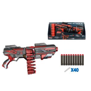 RED GUNS Бластер Pro Attack с 40 меки стрели и патрондаш