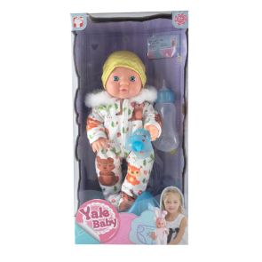 YALA BABY Кукла пишкаща 25см със зимен гащеризон с качулка