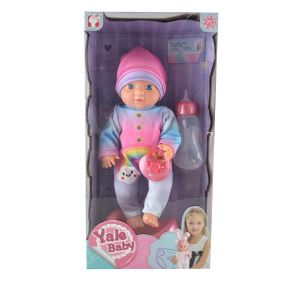 YALA BABY Кукла пишкаща 25см с пижама с дъга и шапка