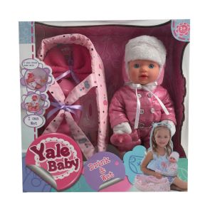 YALA BABY Кукла пишкаща 30 см. с порт бебе и зимни дрехи