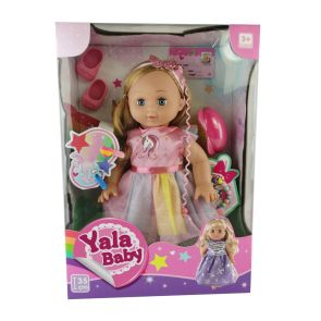 YALA BABY Кукла 35 см. с рокля с еднорог