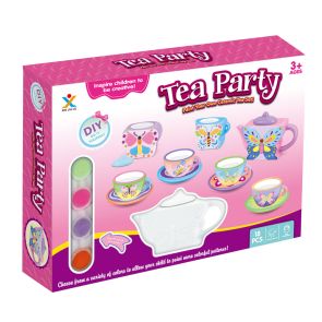 Керамичен сервиз за чай за оцветяване Tea Party Пеперуди 18ч.