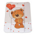 CANGAROO Мека подложка за повиване TEDDY BEAR 50/70 см. БЯЛА СЪС СЪРЦА
