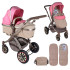 LORELLI Premium Комбинирана количка AURORA AIR ROSE&BEIGE FASHION GIRL
