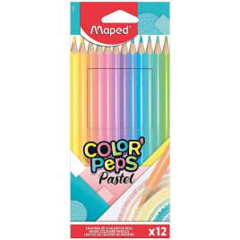 Maped Цветни моливи Color Peps 12 цвята пастелни