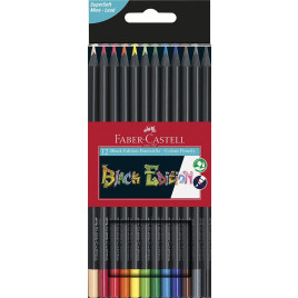 FABER-CASTELL Цветни моливи Black Edition 12 цвята