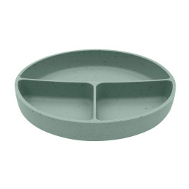 KIKKA BOO Чиния с отделения 600 мл. PLATINUM SILICONE SAGE
