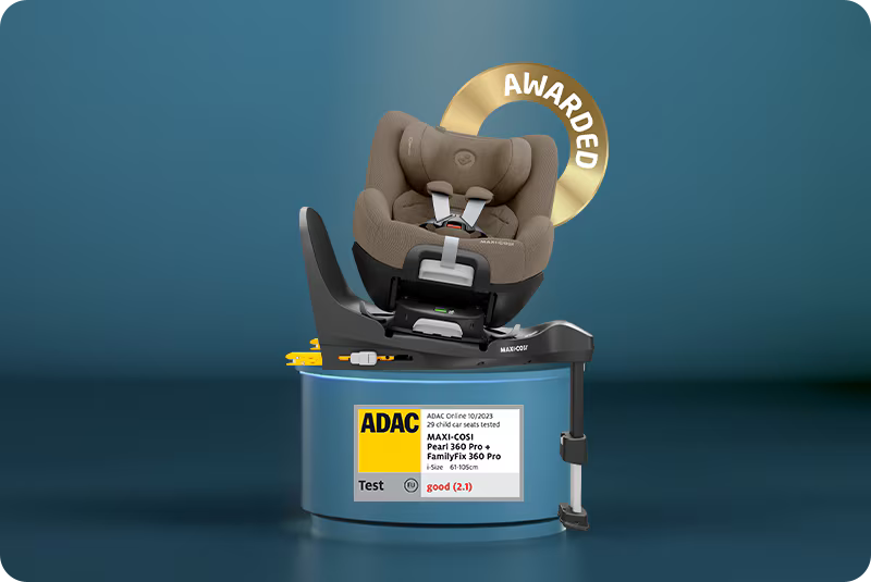 Maxi-Cosi Pearl 360 Pro с база FamilyFix 360 Pro и ADAC оценка